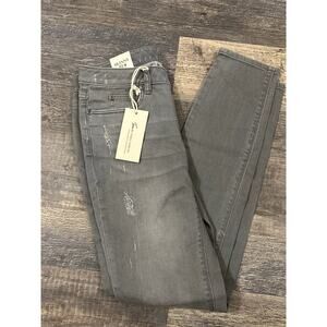 TWO by Vince Camuto Women's Gray Solid Stretch Ankle Skinny Jeans Size 27/4 NWT